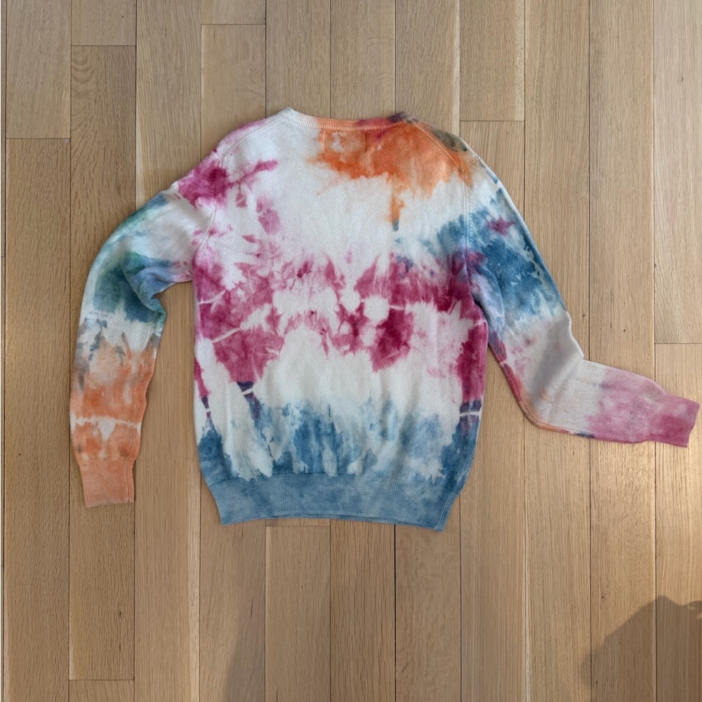 Lingua Franca Rainbow Hand Dye Cashmere Crewneck Sweater - Picture 2 of 2